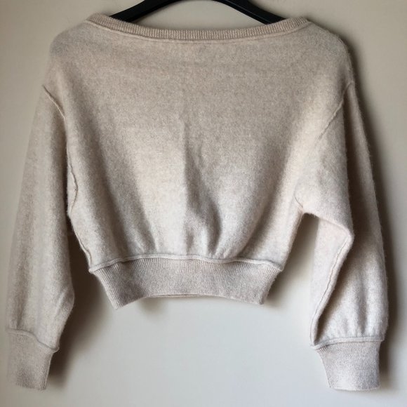 FREE PEOPLE 100%CASHMERE LOVE LIKE THIS CROPPED SWEATER - Picture 2 of 5